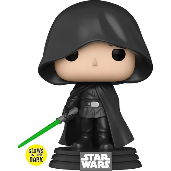 Funko Pop! Star Wars: The Mandalorian Luke Skywalker GITD EE Exclusive #501 - Picture 2 of 4